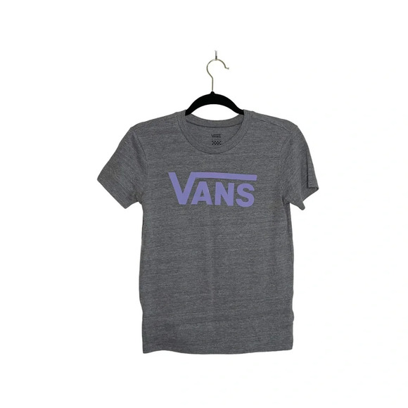 Vans Heather Gray & Purple Short Sleeve Icon Graphic Tee Xsmall Women’s - Picture 10 of 10